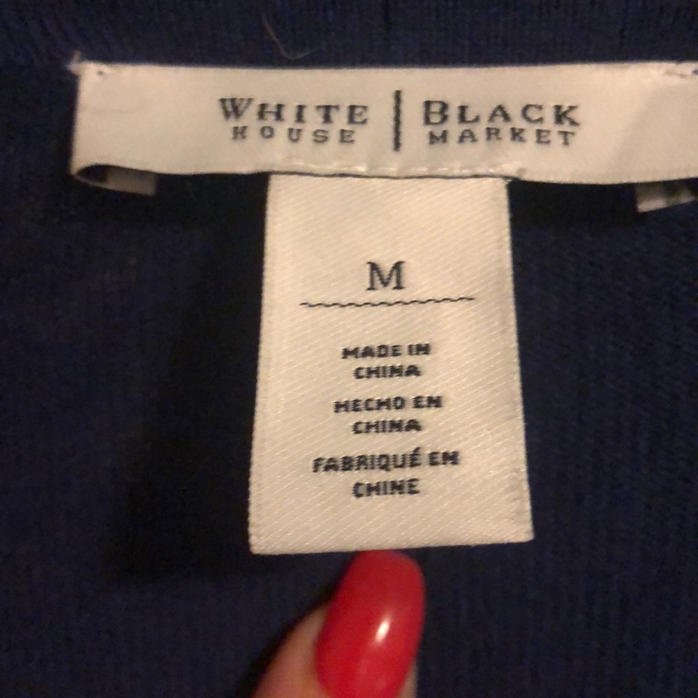 Black House / White Market Blue Open Draped Sweater Size M - Picture 2 of 7